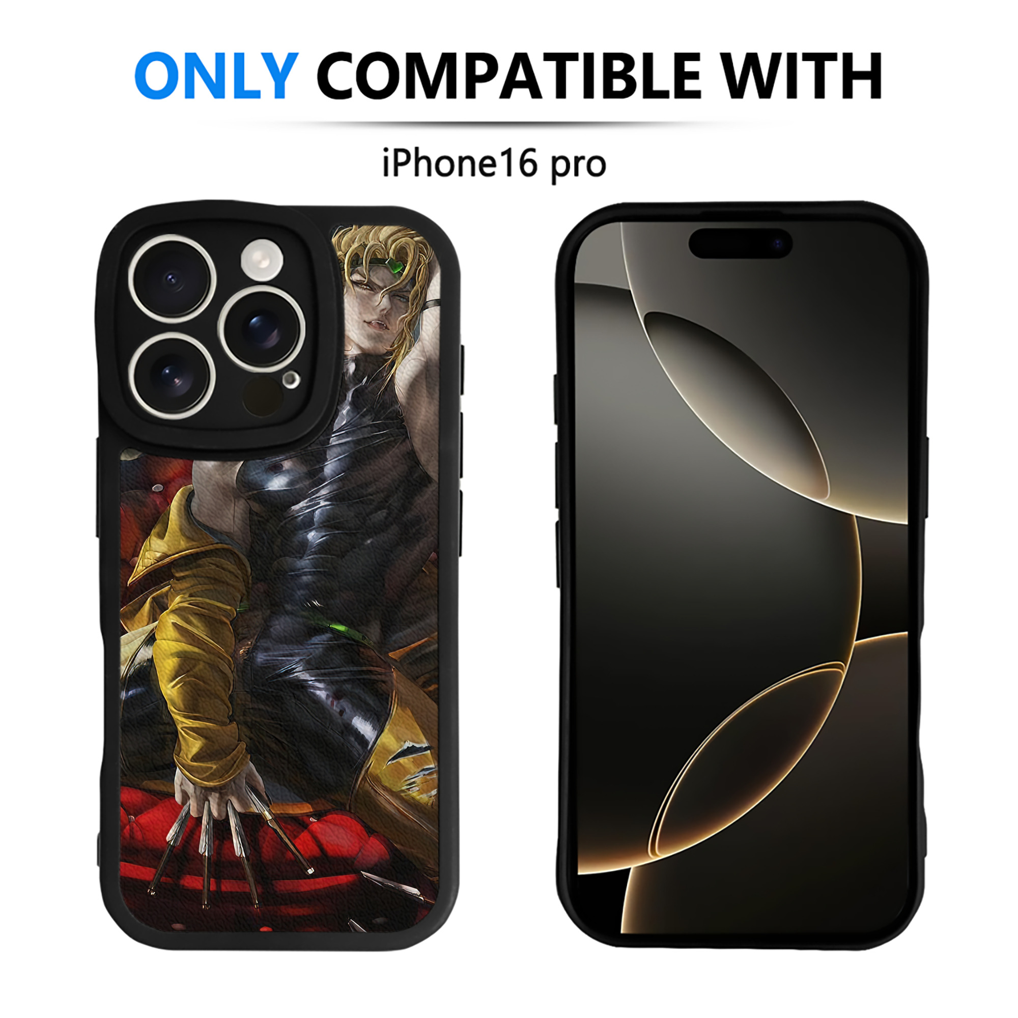 （画像用） ジョジョの奇妙な冒険 JoJo's Bizarre Adventure 【iPhone 16シリーズ対応】シリコンスマホケース（レザー調） 材質：シリコン